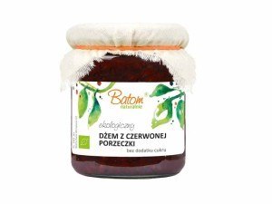 Dżemik z czerwonej porzeczki 80% bez dodatku cukru 260g BIO