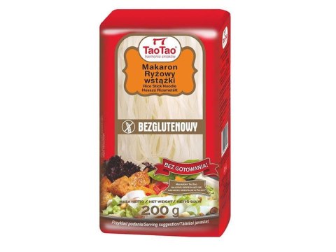 MAKARON RYŻOWY WSTĄŻKI 200G TAOTAO