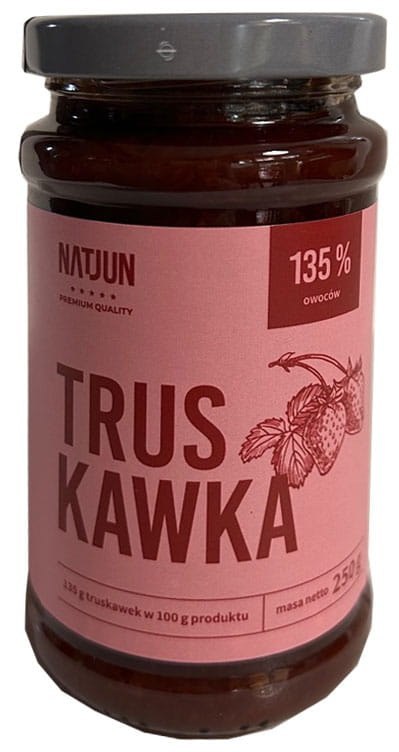 TRUSKAWKA 135% BEZ DODATKU BIAŁGO CUKRU 250g NATJUN