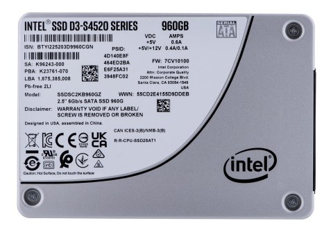 Dysk SSD Intel SSDSC2KB960GZ01 960GB 2,5" SATA III