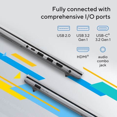 ASUS Vivobook 15 X1504VA-BQ2947 Core 5 120U 15.6"FHD IPS-level Panel 60Hz 250nits AG 16GB DDR4 SSD512 Intel Graphics WLAN+BT Cam