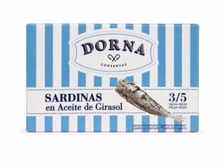 SARDYNKI PORTUGALSKIE W OLEJU SŁONECZNIKOWYM 120G DORNA